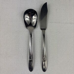 Sears Roebuck Provincial Rose Sugar Spoon & Butter Knife‎